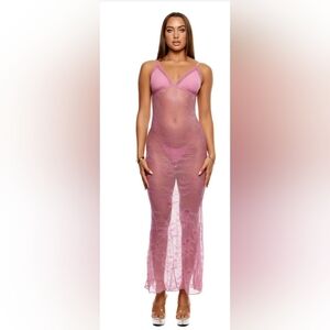 Take It Easy Lounge Lace Nightgown Lingerie Set